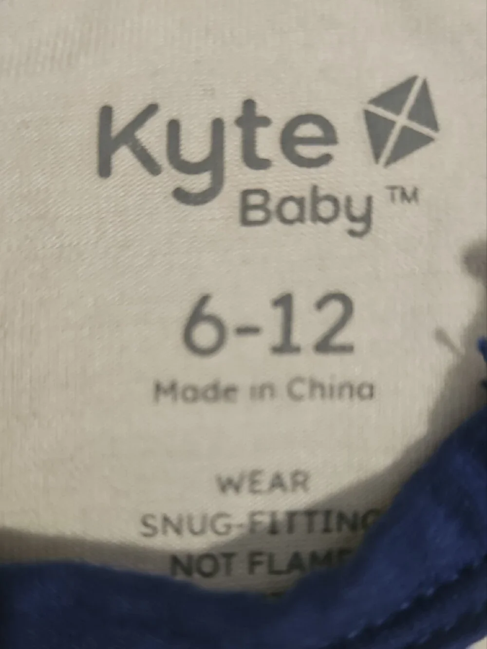 Kyte BABY White and Blue Seashell Short Sleeve Romper Size 6-12 Months